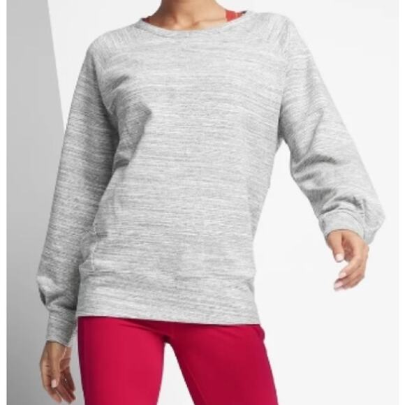 Athleta Small Marled Heather Gray Bandha Yoga Pullover Sweatshirt Modal Lyocell - Picture 9 of 9